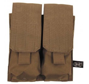 Bolsillo Pouch doble cargador m4 "molle" Sistema Modular Coyote Tan